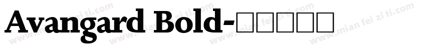 Avangard Bold字体转换